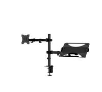 Jan Nowak Support Écran PC Bras Moniteur Support PC Portable VESA Réglable | Écran 13 à 32 pouces, laptop 14 à 17 pouces, capacité 8 kg chacun, rotation 360°, inclinaison +90° à -35°, bras pivotant 180°