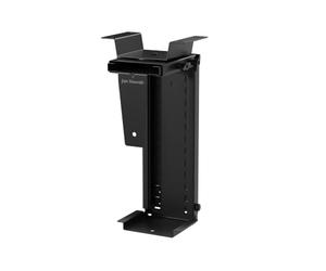 Jan Nowak Support PC sous Bureau réglable, unité Centrale, Tour PC | Acier thermolaqué, jusqu’à 64,5 cm de hauteur et 27,5 cm de largeur, gestion des câbles, charge maximale de 10 kg