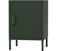 Jan Nowak Table de Chevet Industrielle en Métal - MIA | Table de Nuit 1 Porte en Métal | Meuble Chambre Ado, Chambre à Coucher | Chevet de Lit | 42,4 x 59,5 x 40 cm | Vert Bouteille