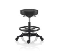 Jan Nowak Tabouret Atelier a roulettes réglable 58,2-79,5 cm pivotant 360 Tabouret Laboratoire Ergonomique siège Mobile Professionnel Industriel Jusqu à 130 kg