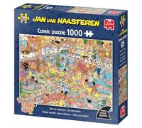 Jumbo – Puzzle 1000 pièces Jan van Haasteren «Chaud devant, Chaos dedans» 68×49 cm Poster Dès 10 ans