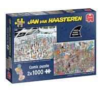 Jumbo Puzzle Jan Van Hasteren – 2 x 1000 pièces – À nous l'espace & Tous déguisés
