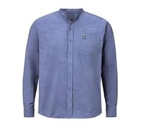 Jan Vanderstorm Homme Chemise À Col Montant Kallu Bleu, 2XL (XXL) - 45/46