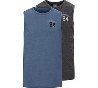 Jan Vanderstorm Homme Débardeur Double Pack Poro Bleu, L - 52/54