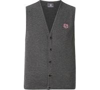 Jan Vanderstorm Homme Gilet De Costume En Maille Rutmar Gris Foncé, L - 52/54