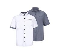 Jan Vanderstorm Homme Lot De 2 Chemises Evin Blanc, 5XL (XXXXXL) - 51/52