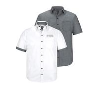 Jan Vanderstorm Homme Lot De 2 Chemises Evin Gris, 7XL (XXXXXXXL) - 55/56