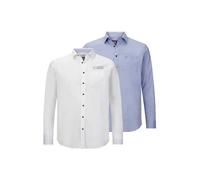 Jan Vanderstorm Homme Lot De 2 Chemises Ulfe Bleu Clair, 2XL (XXL) - 45/46