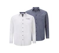 Jan Vanderstorm Homme Lot De 2 Chemises Ulfe Bleu Foncé, 3XL (XXXL) - 47/48