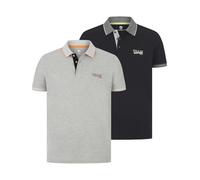 Jan Vanderstorm Homme Lot De 2 Polos Haraldfred Gris Argenté, L - 52/54