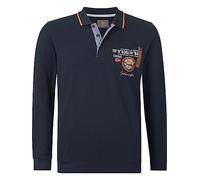Jan Vanderstorm Homme Polo À Manches Longues Loki Bleu Foncé 2XL (XXL) - 60/62