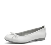 Jana Ballerines avec Noeud Vegan, Blanc (Blanc), 42 EU