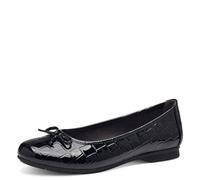 Jana Ballerines avec Noeud Vegan, Noir (Noir Croco), 38 EU