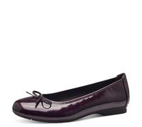 Jana Ballerines avec Noeud Vegan, Violet (Foncé Violet Lack), 39 EU