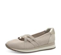 Jana Ballerines Femme à Bride Vegan, Beige/Gold, 41 EU