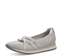 Jana Ballerines Femme à Bride Vegan, Grey/Silver, 38 EU