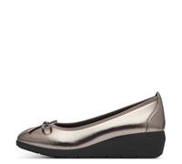 Jana Ballerines Femme à Talon compensé Vegan, Pewter, 40 EU
