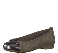Jana Ballerines Femme avec Bout renforcé Vegan, Stone, 38 EU