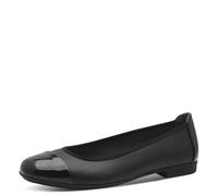 Jana Ballerines Femme Bout Rond Vegan, Black, 36 EU