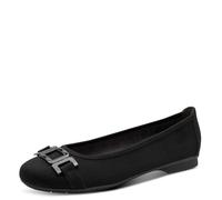 Jana Ballerines Femme Rondes Vegan, Black, 37 EU