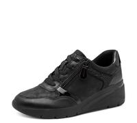 Jana Femme Damen Sneaker Laced Vegan Basket, Paillettes Noires, 38 EU