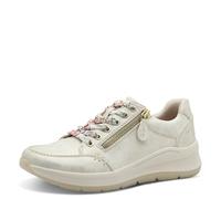 Jana Baskets Femme Plates à Lacets Vegan, Cloudy Gold, 39 EU