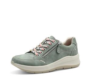 Jana Baskets Femme Plates à Lacets Vegan, Sage, 37 EU