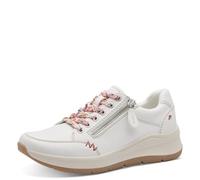 Jana Baskets Femme Plates à Lacets Vegan, White, 39 EU