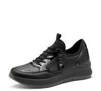 Jana Baskets Femme Plates à Semelle épaisse Vegan, Black, 37 EU