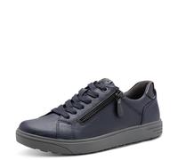 Jana Baskets Femme Plates avec Fermeture éclair Vegan, Navy, 39 EU