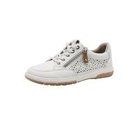 Jana Baskets Femme Plates avec Fermeture éclair Vegan, White, 37 EU