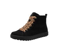 Jana baskets montantes femme à lacets vegan, Black, 39 EU