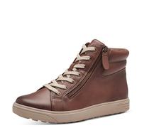 Jana baskets montantes femme avec fermeture éclair vegan, Cognac, 38 EU