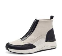 Jana baskets montantes femme avec fermeture éclair vegan, Ivory/Black, 41 EU