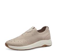 Jana Baskets Slip on Femme à Enfiler Vegan, Beige, 39 EU