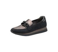 Jana Baskets Slip on Femme à Enfiler Vegan, Black/Pewter, 37 EU