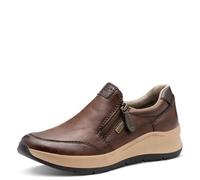 Jana Baskets Slip on Femme avec Fermeture éclair Vegan, Cognac, 36 EU