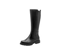 Jana bottes cuir femme hautes élégantes, Black, 38 EU