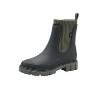 Jana bottines femme à enfiler vegan, Black/Olive, 36 EU