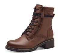Jana bottines femme à lacets à talon bloc vegan, Cognac, 39 EU