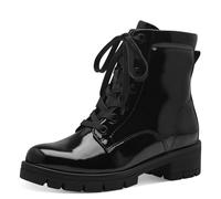 Jana bottines femme à lacets avec fermeture éclair vegan, Black Patent, 40 EU