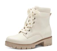 Jana bottines femme à lacets avec fermeture éclair vegan, Ivory, 38 EU