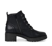 Jana bottines femme à lacets déperlantes vegan, Black Nappa, 36 EU