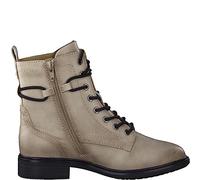 Jana bottines femme à lacets plates avec lacets et fermeture éclair largeur H large, Stone, 40 EU