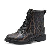 Jana bottines femme à lacets vegan, Dark Leopard, 37 EU