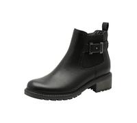 Jana bottines femme petit talon vegan, Black, 40 EU