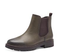 Jana bottines femme sans talon avec fermeture éclair vegan, Olive, 36 EU