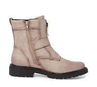 Jana bottines femme sans talon simili cuir avec boucle largeur H large, Stone, 36 EU