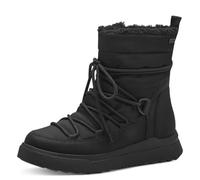 Jana bottines hiver femme à lacets déperlantes vegan, Black, 39 EU