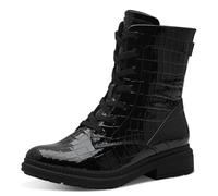 Jana Bottines Plates en Dentelle pour Femme 8-25274-43 Botte Tendance, Croco Noir, 39 EU Large